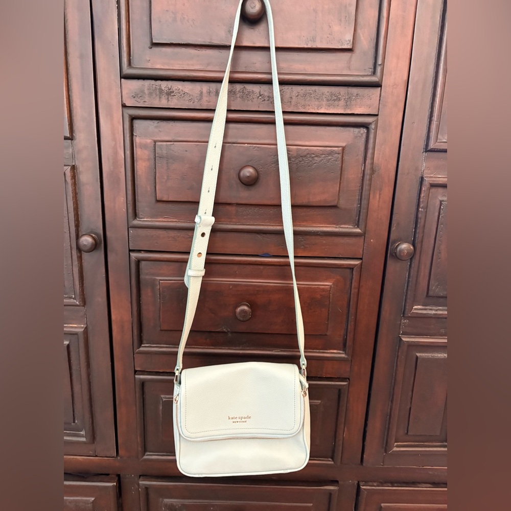 Kate Spade Leather Light Teal Crossbody Bag